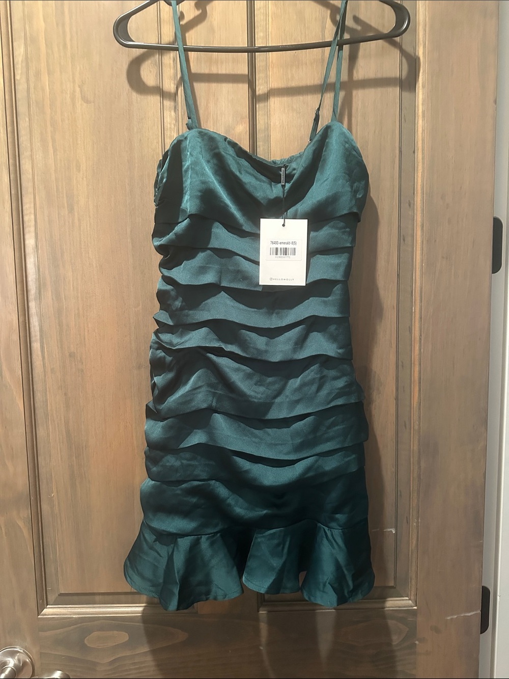 Hello Molly Teal Ruffled Mini Dress